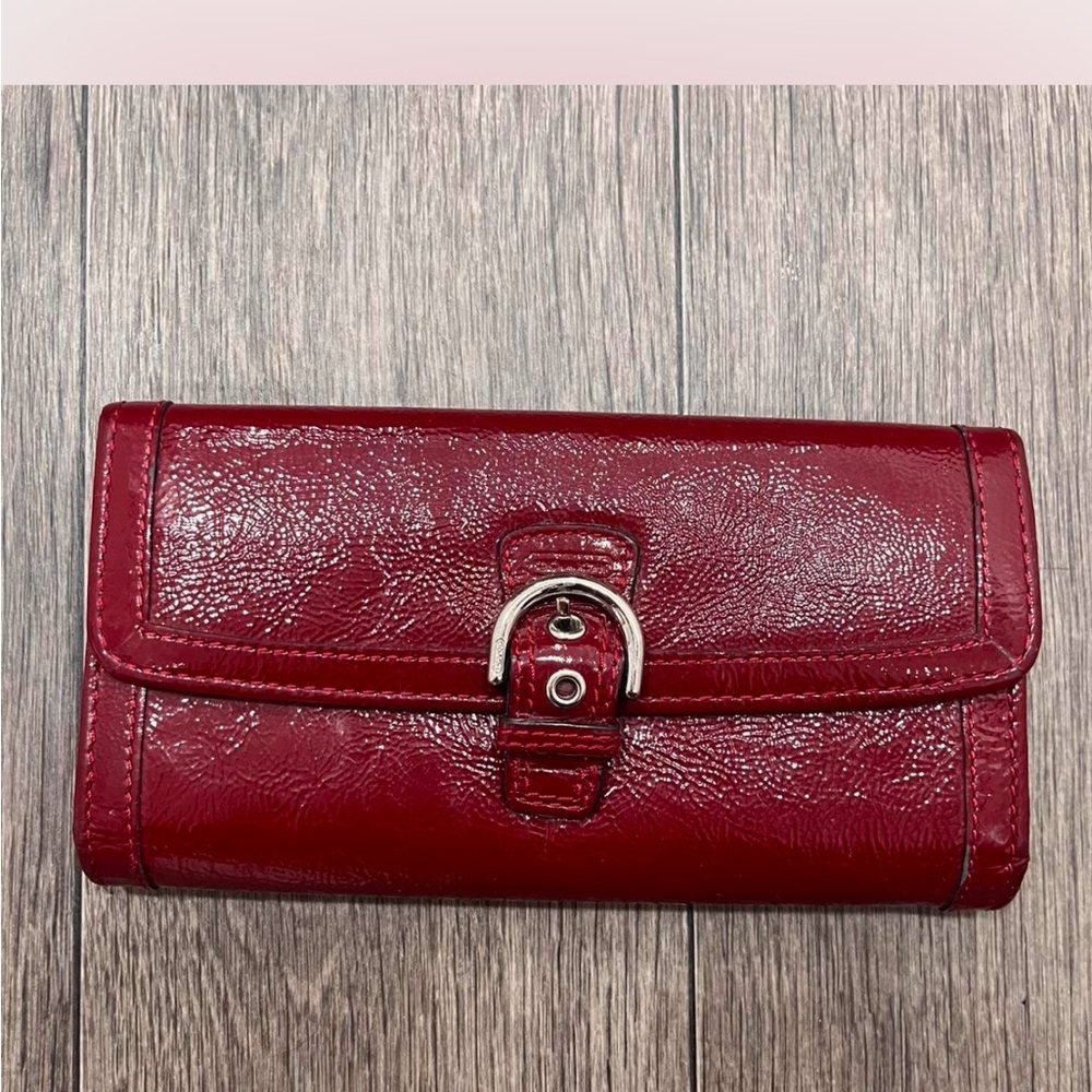 Coach Cherry Red Leather Wallet